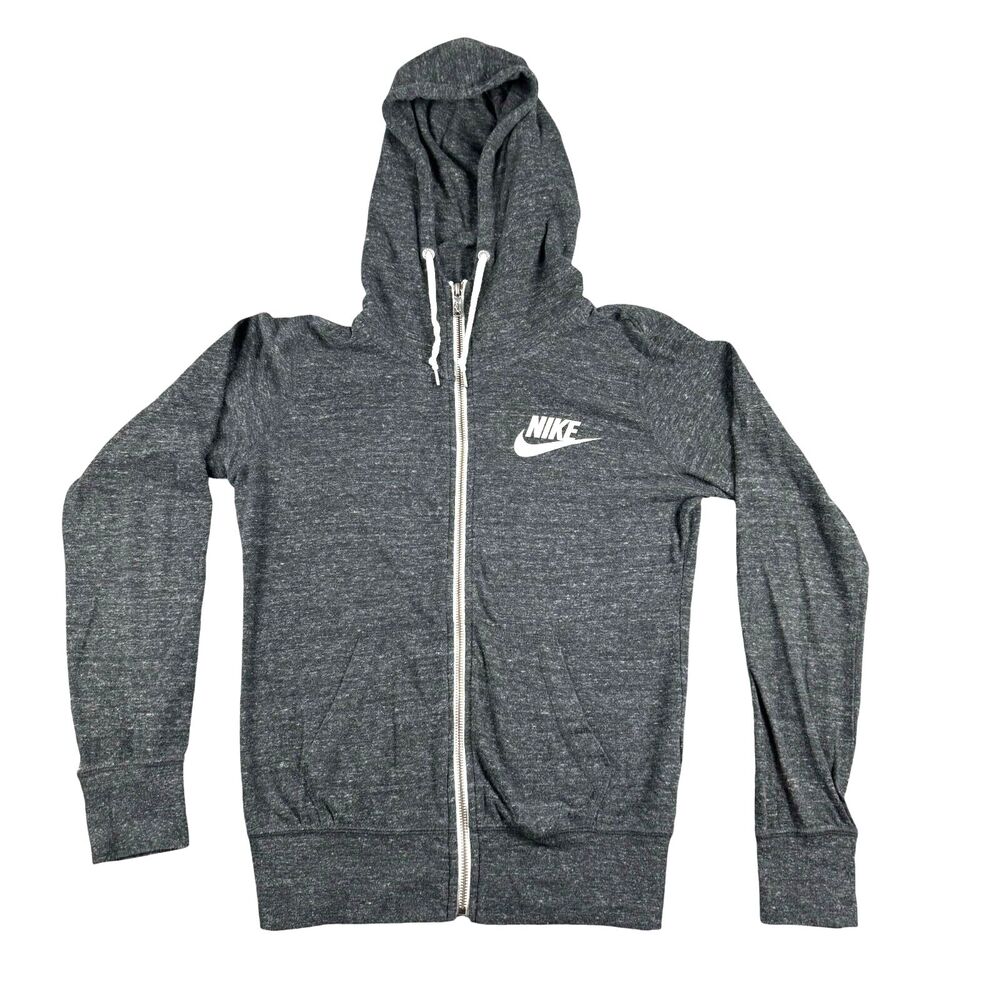 Nike Jacket Women's Small Gray Full Zip Long Sleeve Gym Training Vintage Red Tag